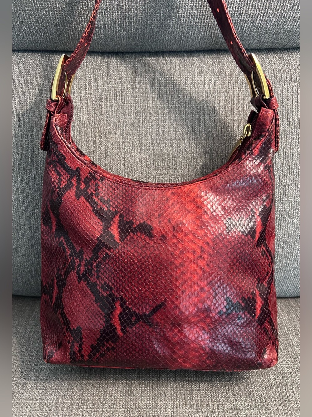 Adrienne Vittadini Red Leather Shoulder Bag